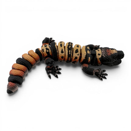 3D Printed Gila Monster with Realistic Glass Eyes – Brick Morph
