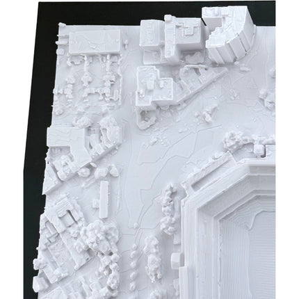 Tidal 3D Printed Baltimore Orioles Camden Yards 3D topographical map wall art displayed on wall
