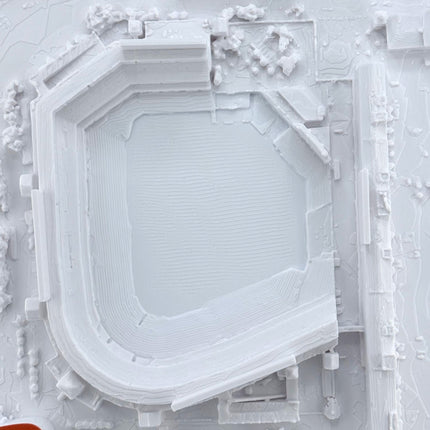 Tidal 3D Printed Baltimore Orioles Camden Yards 3D topographical wall art in a natural wood frame
