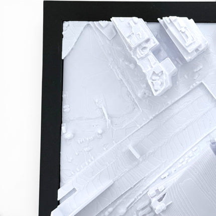 Tidal 3D Printed Boston Bruins TD Garden 3D topographical wall art in a black frame
