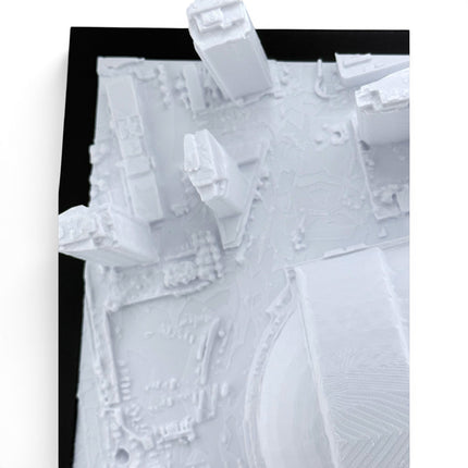 Tidal 3D Printed Toronto Blue Jays Rogers Centre 3D topographical wall art in a natural wood frame