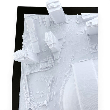 Tidal 3D Printed Toronto Blue Jays Rogers Centre 3D topographical map wall art displayed on wall