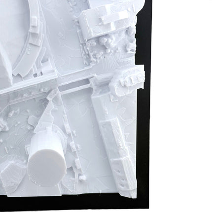 Tidal 3D Printed Toronto Blue Jays Rogers Centre 3D topographical wall art in a black frame
