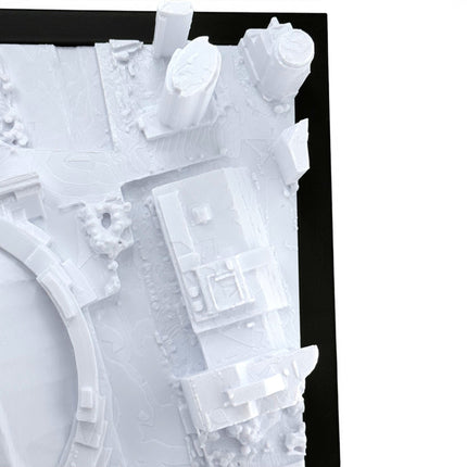 Tidal 3D Printed Toronto Blue Jays Rogers Centre 3D topographical wall art in a dark brown frame