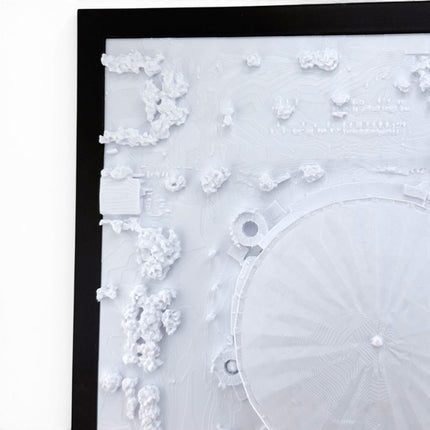 Tidal 3D Printed Tampa Bay Rays Tropicana Field 3D topographical wall art in a natural wood frame