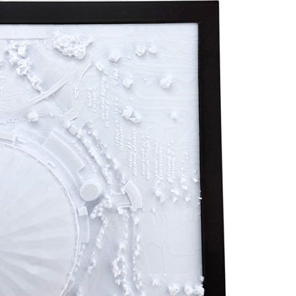 Tidal 3D Printed Tampa Bay Rays Tropicana Field 3D topographical wall art in a black frame