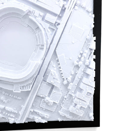 Tidal 3D Printed New York Yankees Yankee Stadium 3D topographical wall art in a natural wood frame