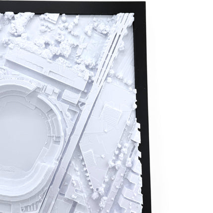 Tidal 3D Printed New York Yankees Yankee Stadium 3D topographical map wall art close-up detail