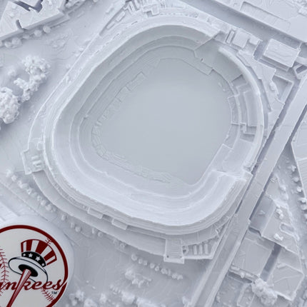 Tidal 3D Printed New York Yankees Yankee Stadium 3D topographical wall art in a black frame