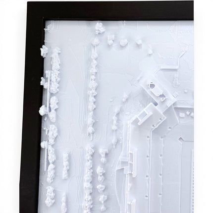 Tidal 3D Printed Tampa Bay Buccaneers Raymond James Stadium 3D topographical map wall art displayed on wall