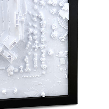 Tidal 3D Printed Tampa Bay Buccaneers Raymond James Stadium 3D topographical wall art in a black frame