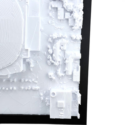 Tidal 3D Printed Orlando Magic Kia Center 3D topographical wall art in a black frame