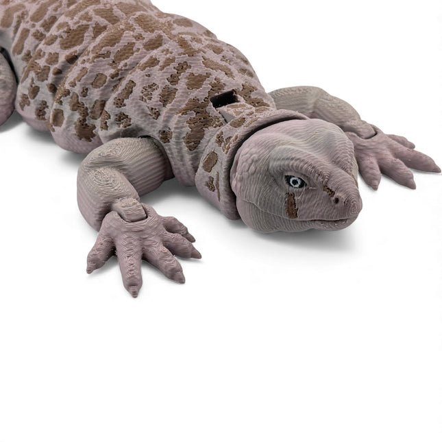 3D Printed Uromastyx Lizard – Natural Brown Gradient with Dark Brown Markings (14 Inches Long)