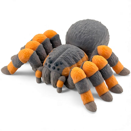 3D Printed Tarantula – Natural Brown & Orange Gradient with Black Markings