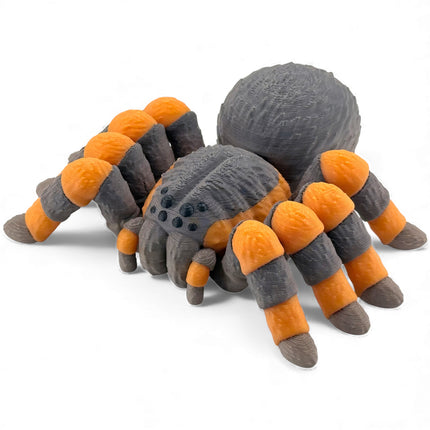 3D Printed Tarantula – Natural Brown & Orange Gradient with Black Markings