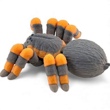 3D Printed Tarantula – Natural Brown & Orange Gradient with Black Markings