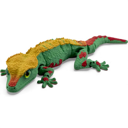 3D Printed Crested Gecko with Realistic Glass Eyes – Volcano Morph