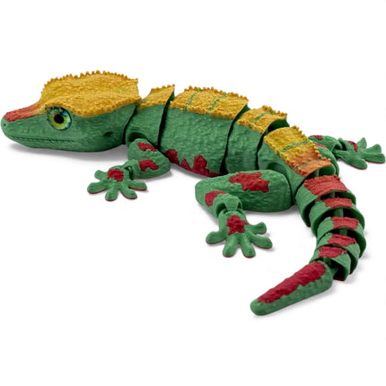 3D Printed Crested Gecko with Realistic Glass Eyes – Volcano Morph