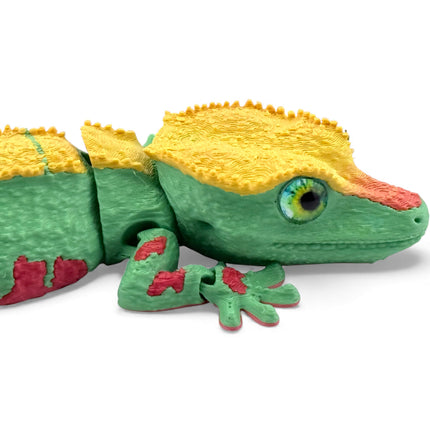 3D Printed Crested Gecko with Realistic Glass Eyes – Volcano Morph
