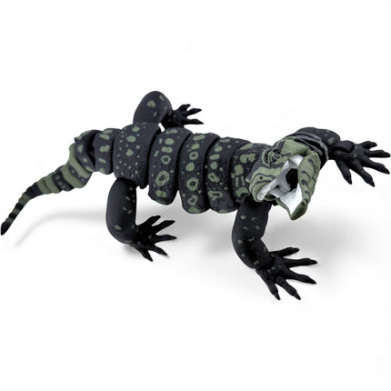 3D Printed Water Monitor – Olive Green Realistic Articulated Model