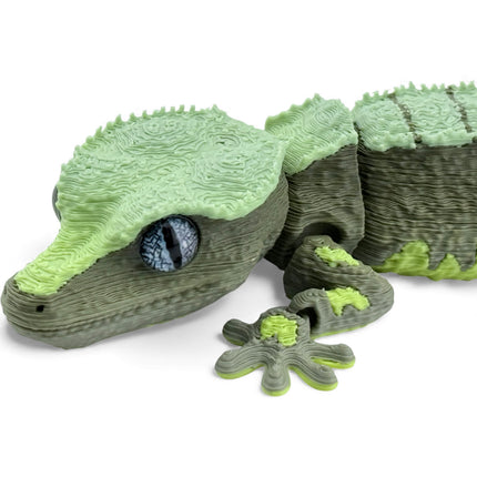 3D Printed Crested Gecko with Realistic Glass Eyes – Camouflage Morph