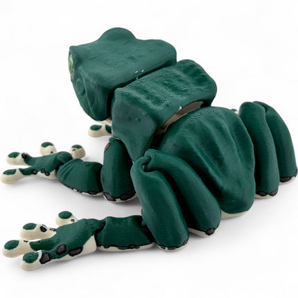 3D Printed Waxy Monkey Tree Frog – Realistic Amphibian Model with Glass Eyes