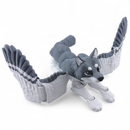 3D Printed Flexi Winged Wolf