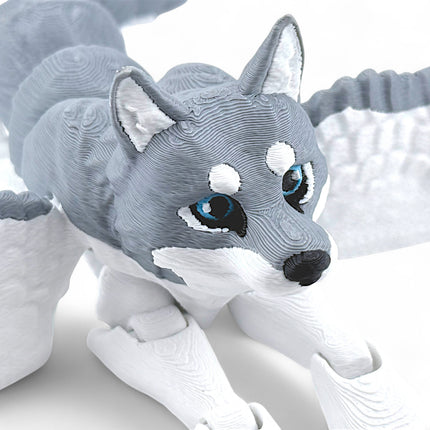 3D Printed Flexi Winged Wolf