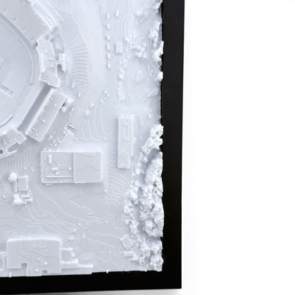 Tidal 3D Printed Buffalo Bills Highmark Stadium 3D topographical wall art in a black frame