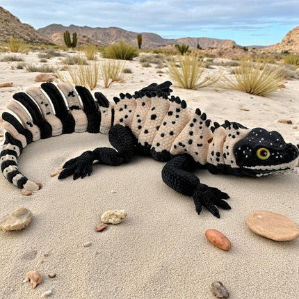 3D Printed Beige Sailfin Lizard – Available in Two Sizes
