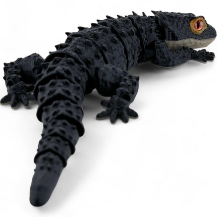 Red-Eyed Crocodile Skink Replica | Articulated Lizard Model for Collectors & Display | 3D Printed Flexy