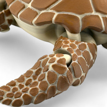 3D Printed Articulated Sea Turtle: USA-Made Ocean Decor