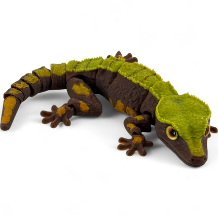 3D Printed Crested Gecko with Realistic Glass Eyes