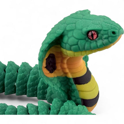 3D Printed Cobra with glass eyes