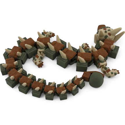 3D Printed US Army Dragon Figurine with Grenade Tail Military Collectible Model Gift