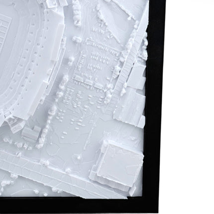 Tidal 3D Printed Baltimore Ravens M&T Bank Stadium 3D topographical wall art in a black frame